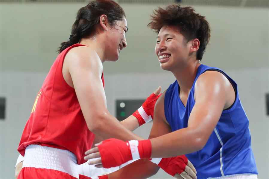 （体育）（1）拳击——全国女子锦标赛：李倩晋级四强