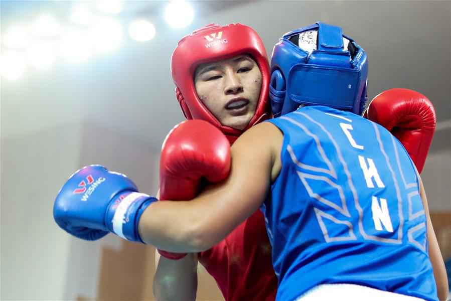 （体育）（3）拳击——全国女子锦标赛：李倩晋级四强